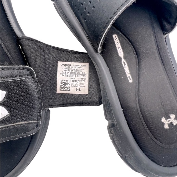 Under Armour Kids' Ignite VI Slides Black- Size 13k - Picture 8 of 8